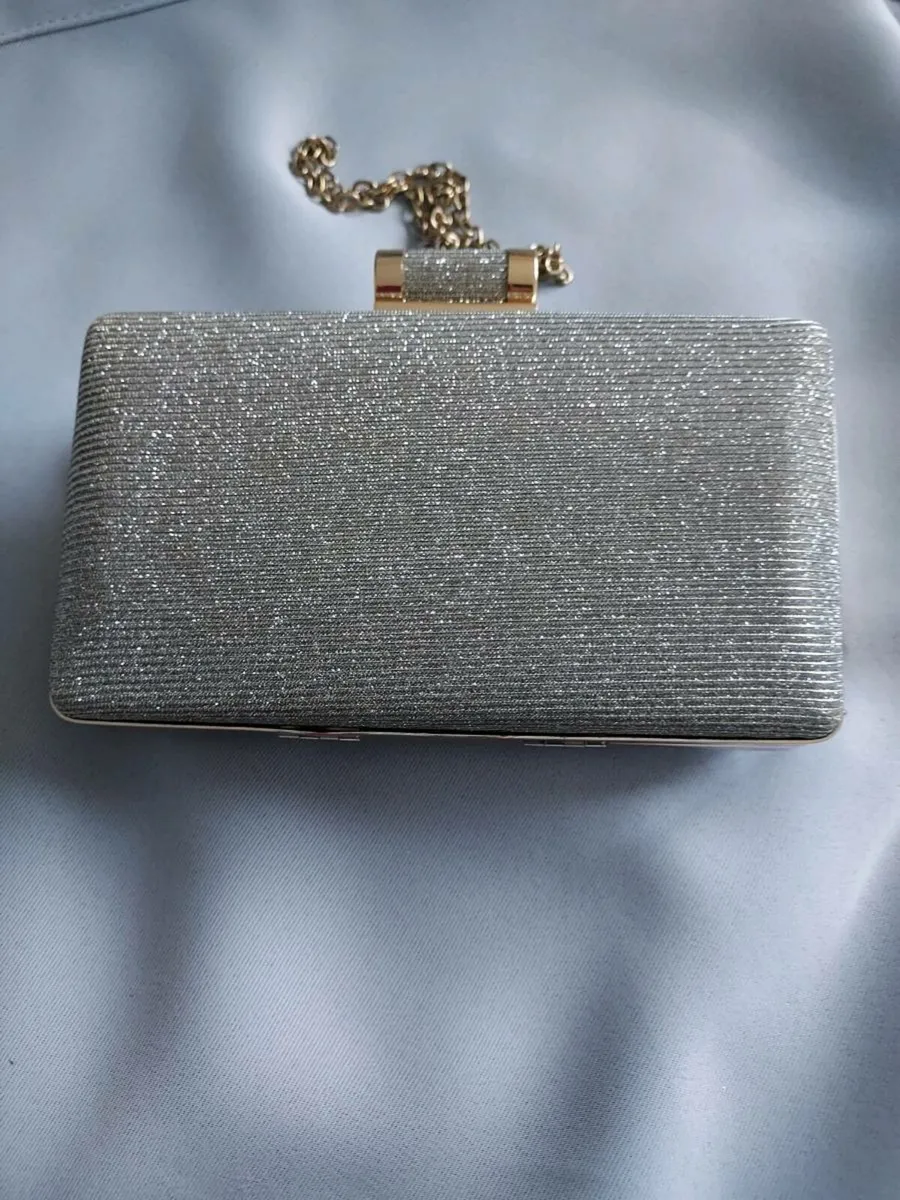 Silver Sparkle Handbag mint condition - Image 2