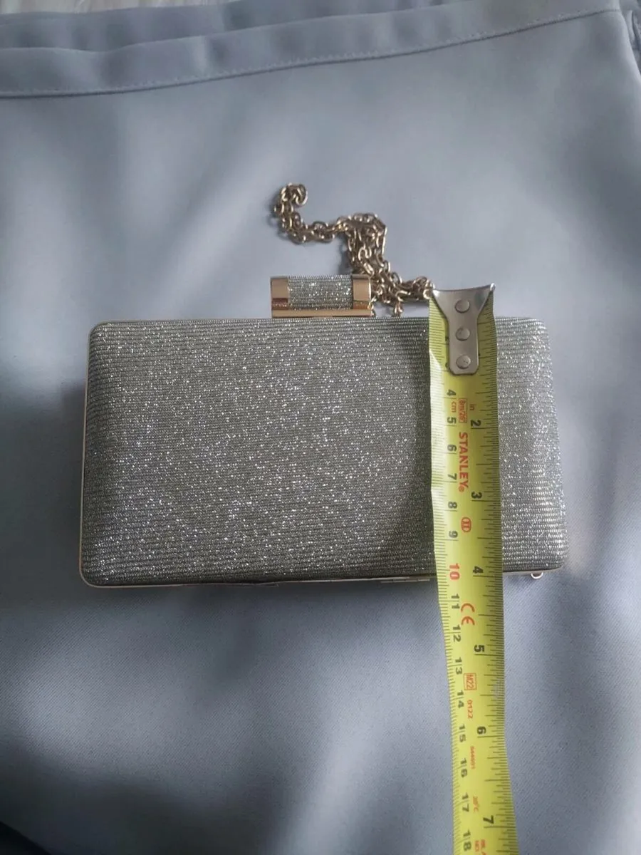 Silver Sparkle Handbag mint condition - Image 4