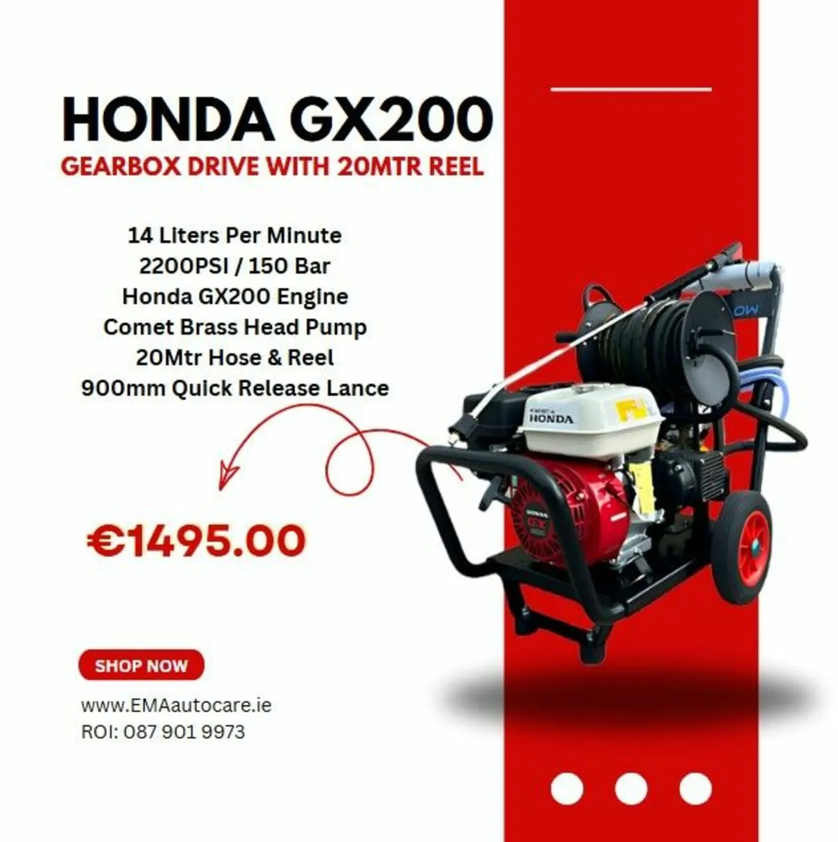Honda GX200 Petrol Pressure Washers - Image 1