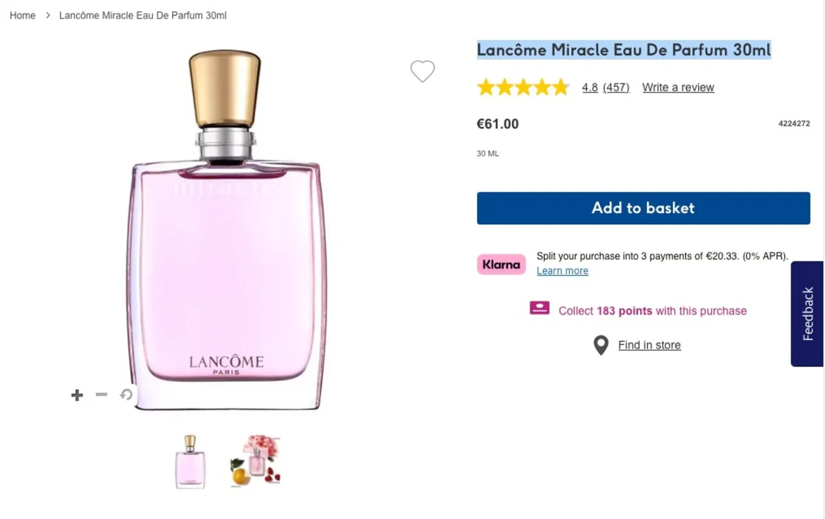 Perfume - Lancôme Miracle Eau De Parfum 30ml - Image 2