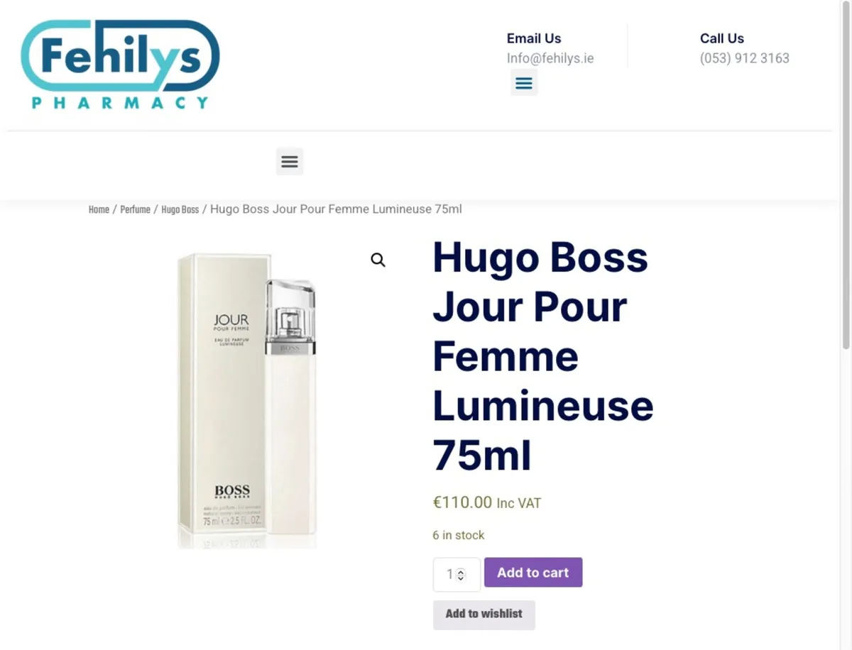 Perfume, jour boss eau de parfum for womans 75ml - Image 2