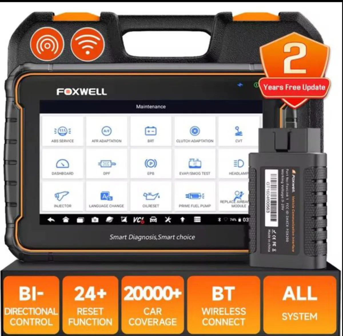 Foxwell NEWGT60 OBD2 Bluetooth Scanner Full System - Image 2