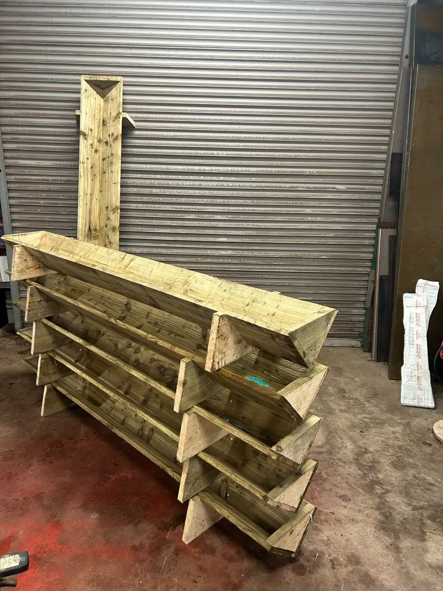 Timber sheep troughs - Image 1
