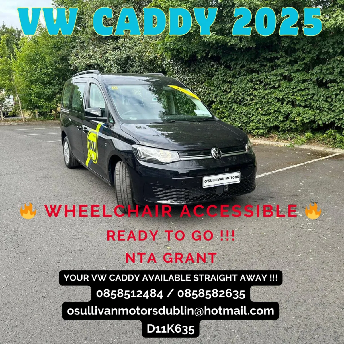 VW Caddy/2025/Diesel/Wheelchair Access/Taxi Spec - Image 1