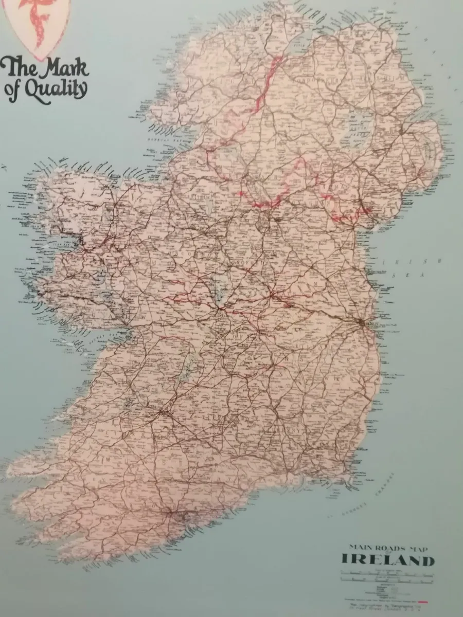 Large Metal Firestone Tyres Wall Map Of Ireland - Image 3