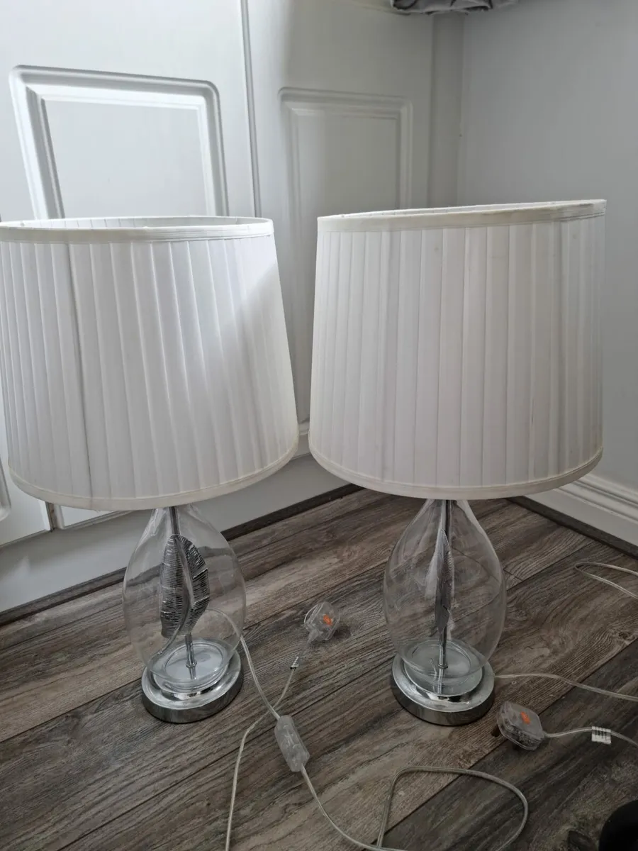 Two feather encased lamps - Image 2