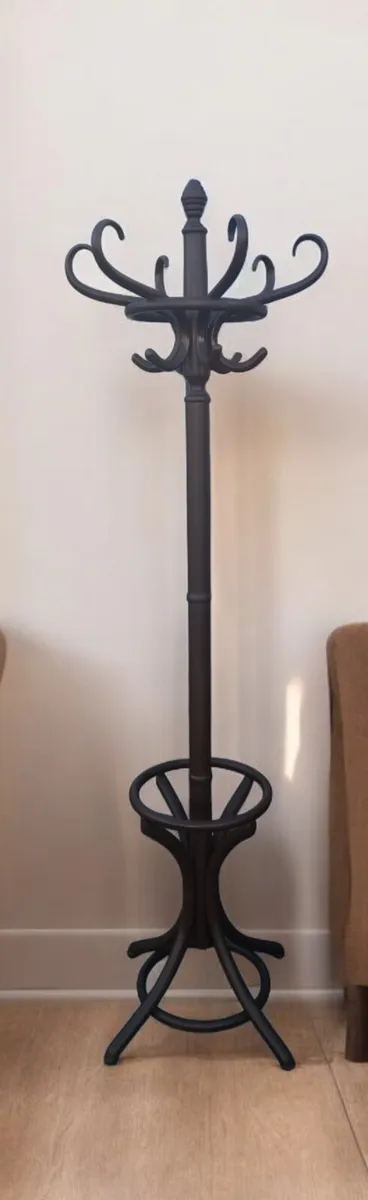 Solid wood sturdy coat rack