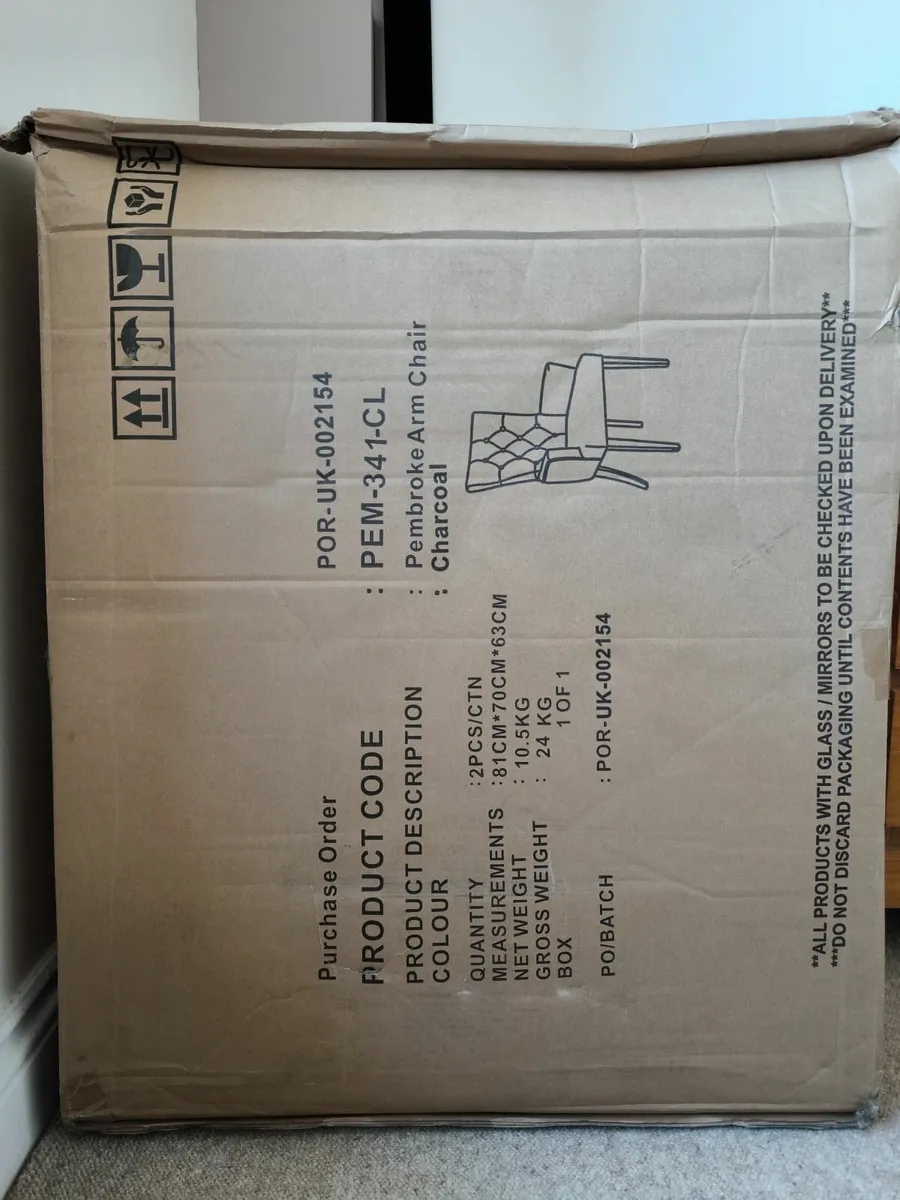 Pembroke Dining Chairs x2 (NEW) - Image 2