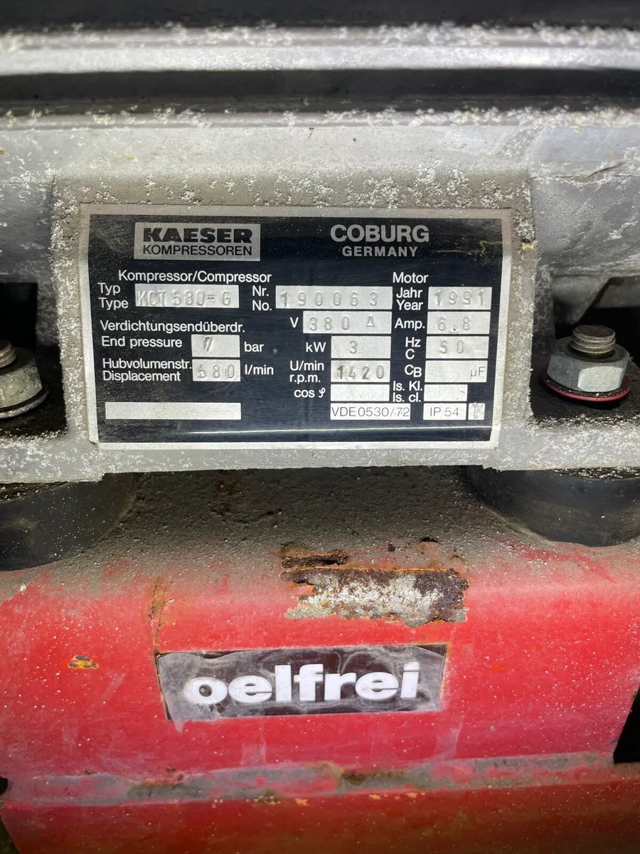 Kaeser Compressor twin piston 3 phase - Image 4