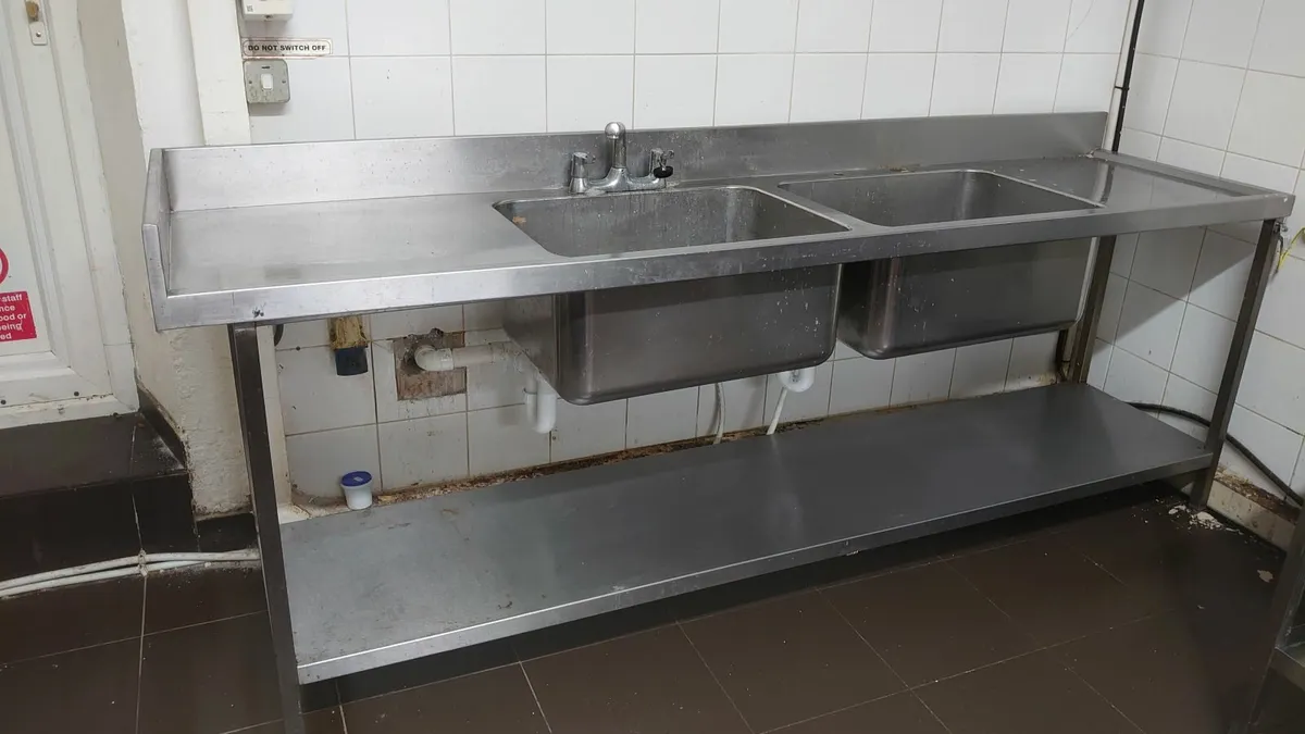 Stainless Commercial Double Catering Kitchen Sink