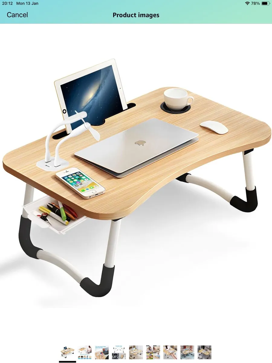 NEW IN BOXES LAP TABLE WITH LIGHT. - Image 1