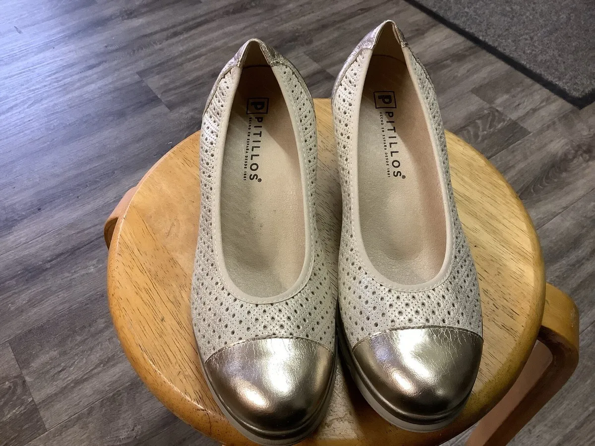 Shoes wedge slip on Pitillos leather size 40 (7) - Image 2