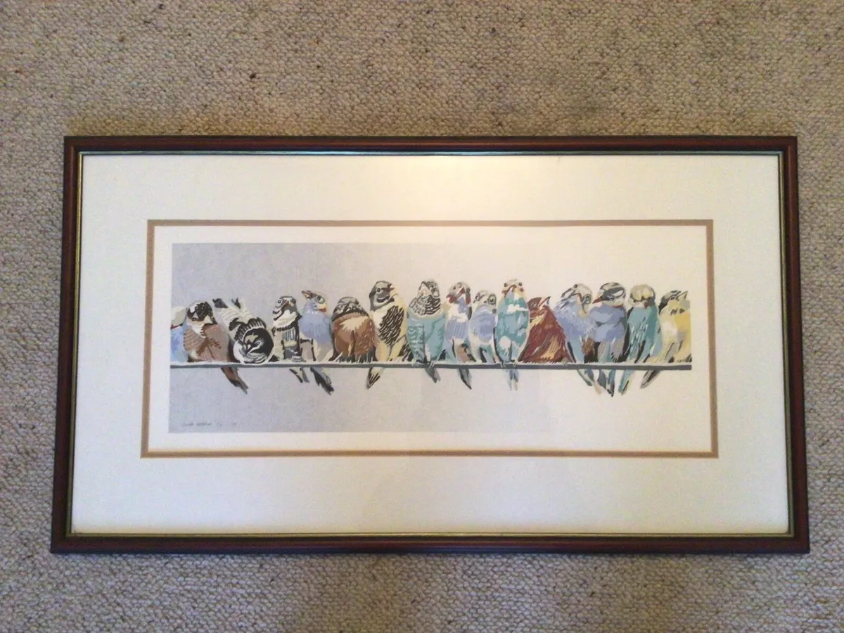 Silkscreen painting “Birds”
