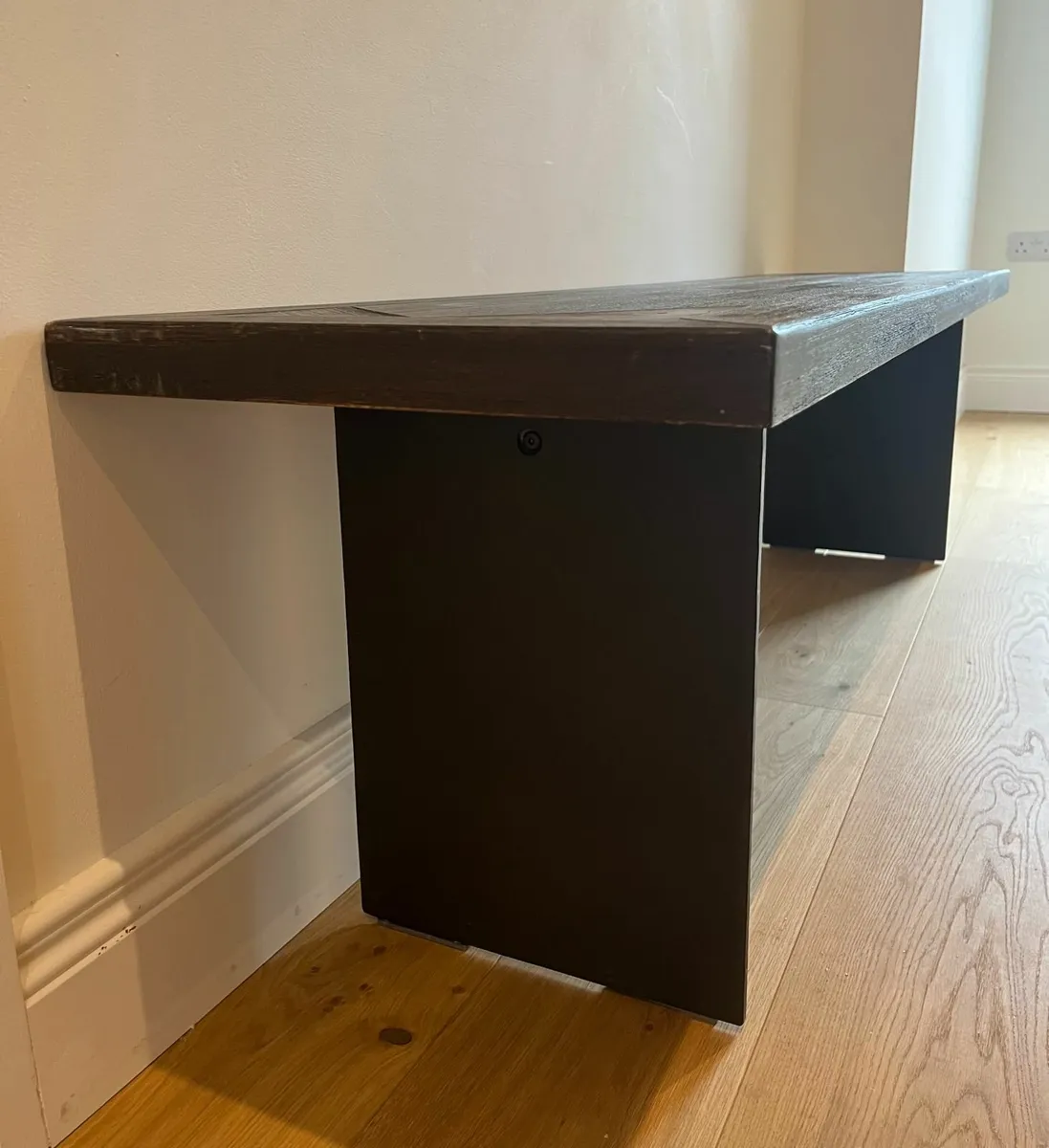 Dark Wood Bench - Image 1