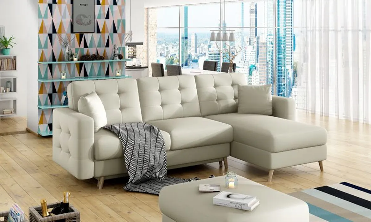Classic Corner Sofa Bed CORTEZ L - Image 4