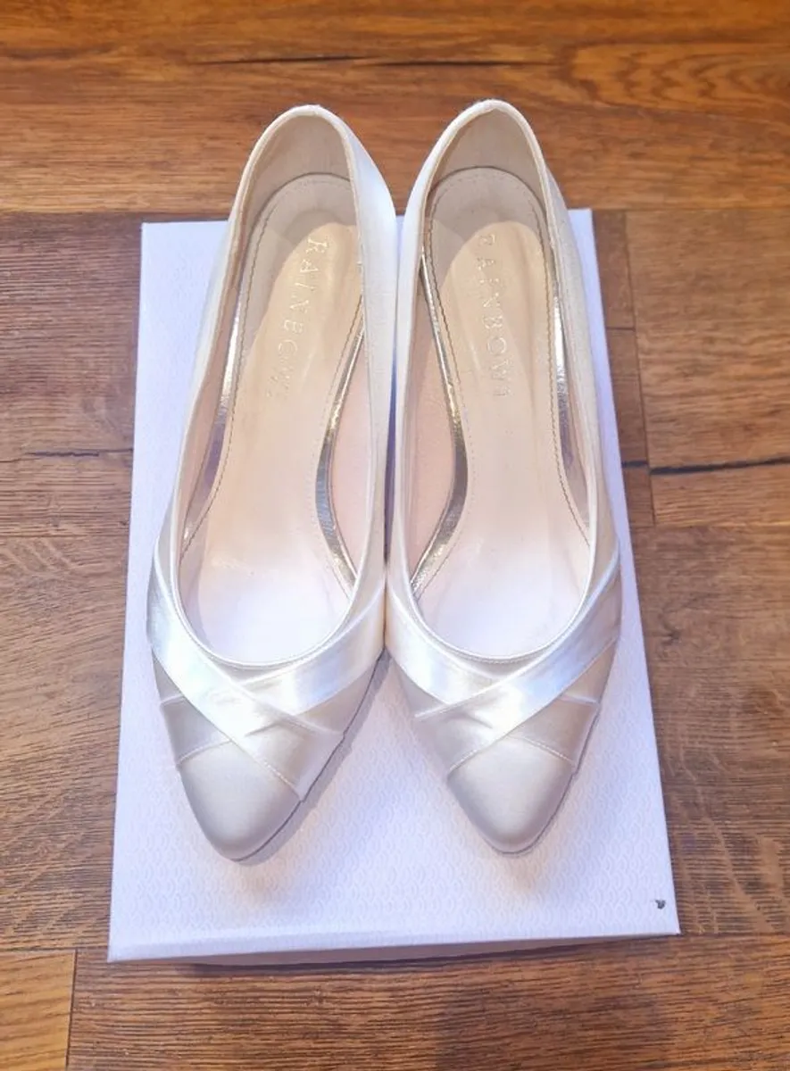 Rainbow lexi+fit ivory wedding shoes
