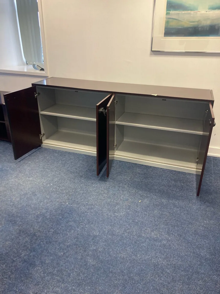 Walnut office storage units - Image 2