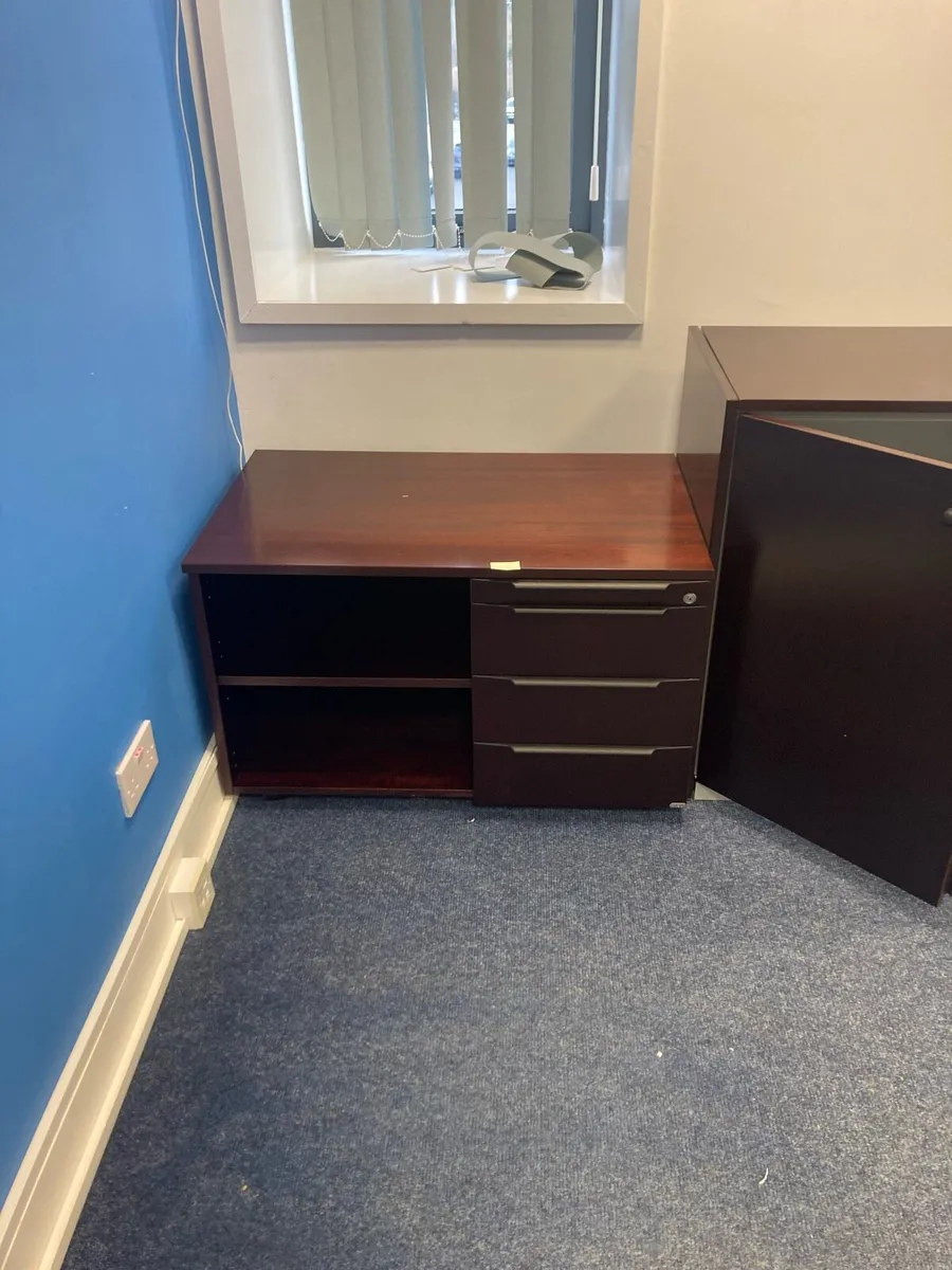 Walnut office storage units - Image 3