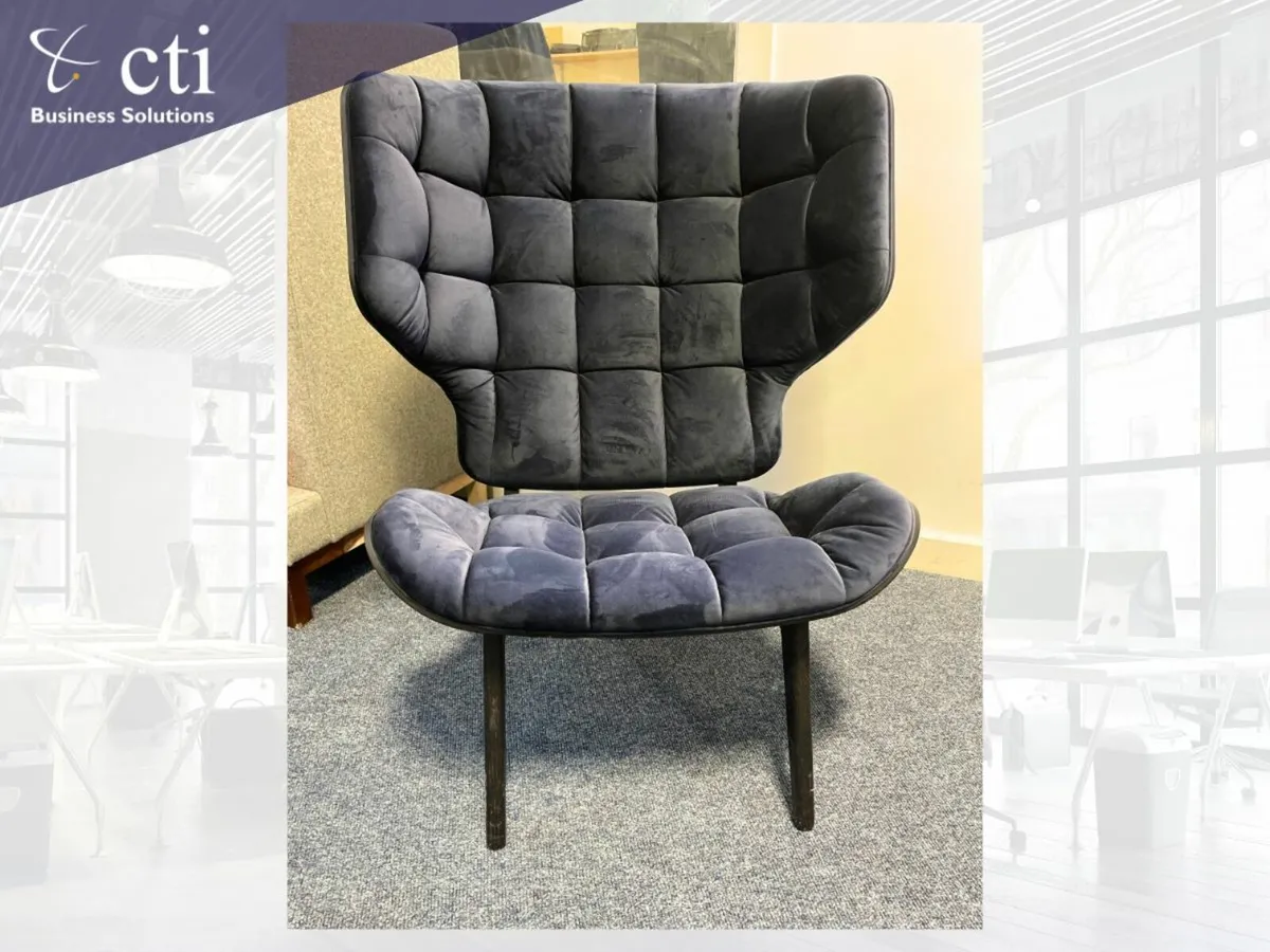 Blue Velvet NORR11 Lounge Chair-Massive Reductions - Image 2