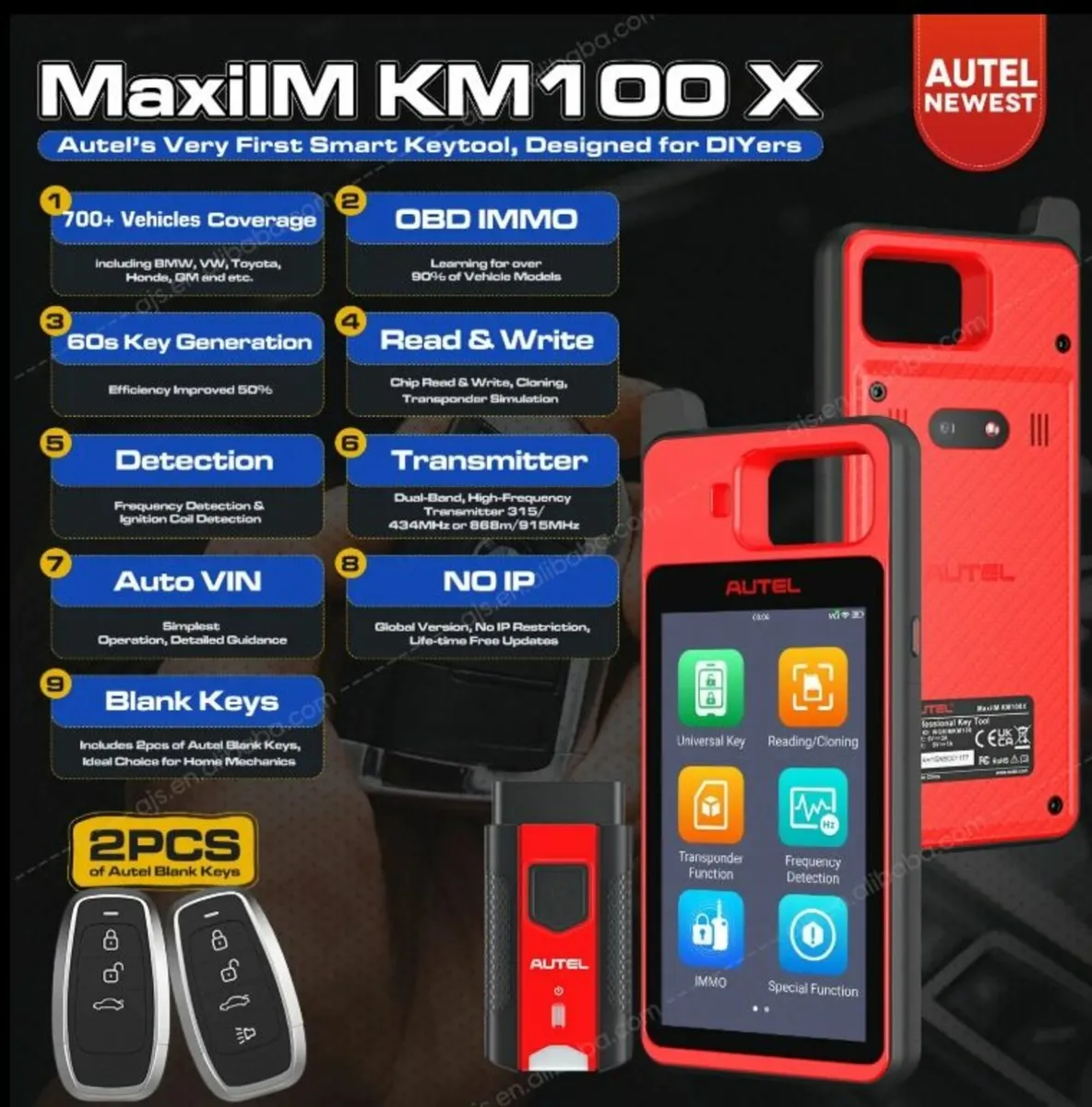 Autel MaxiIM KM100 Key Fob Programming Tool - Image 1