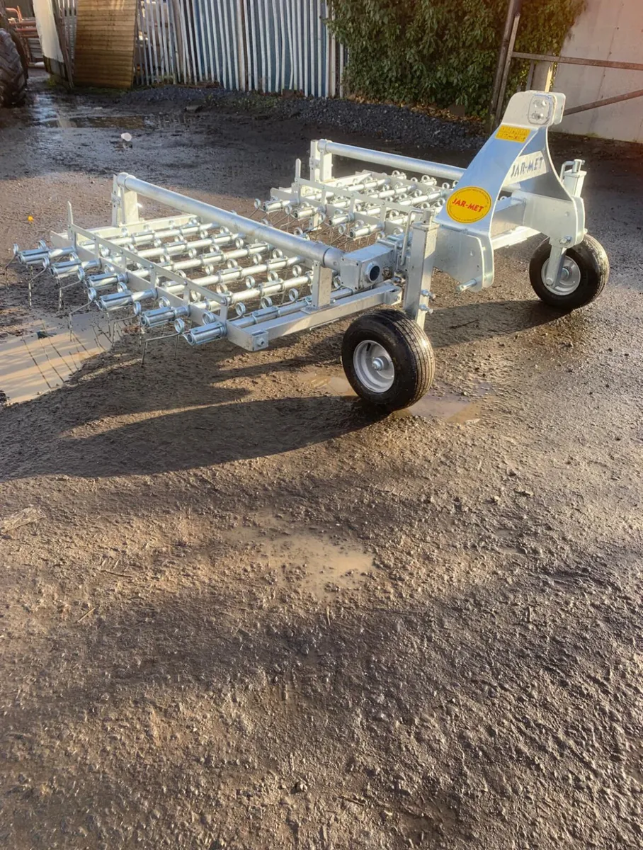 New jarmet galvanised 3m spring tine harrows - Image 1