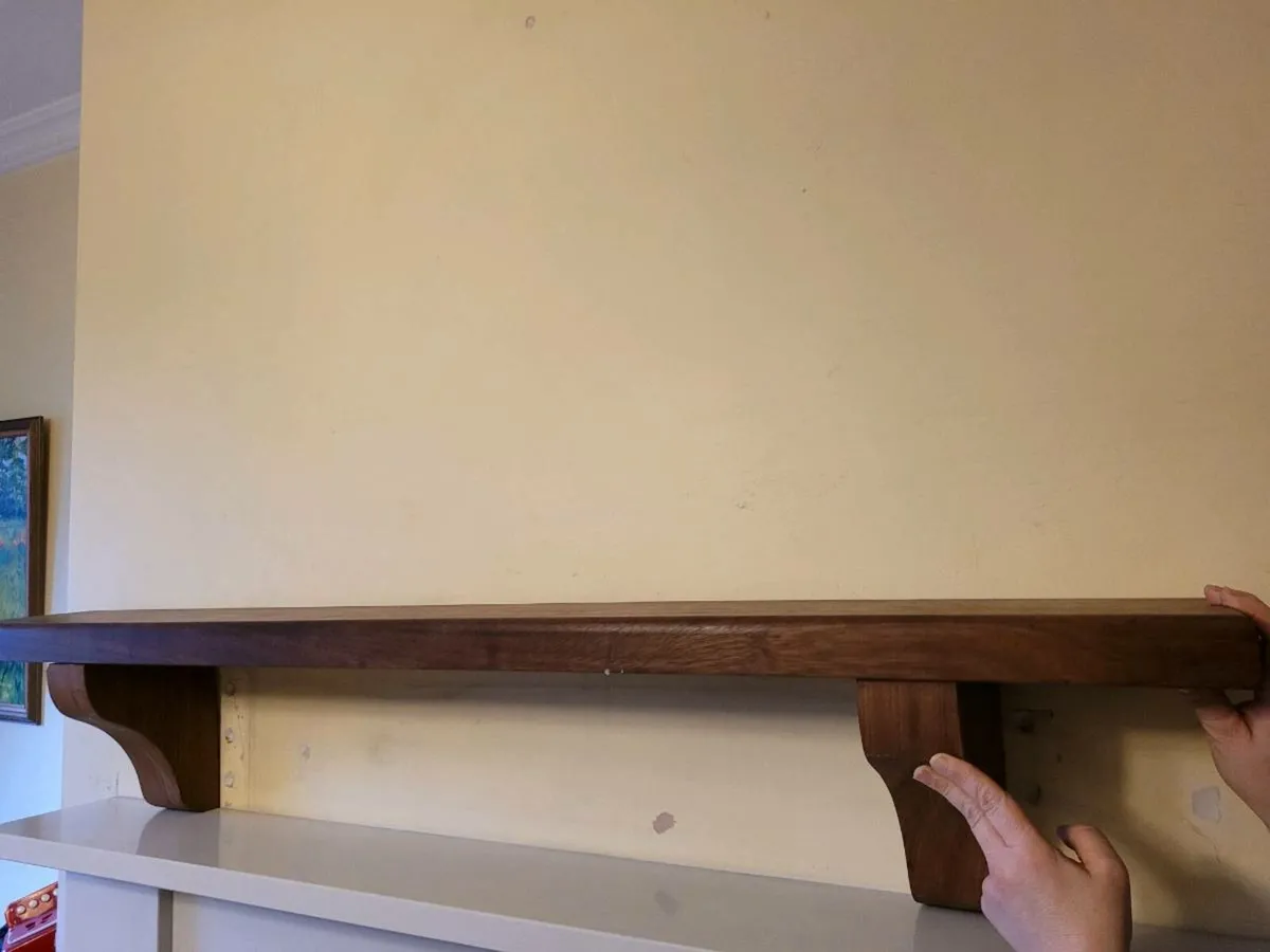 Easy fit Wooden Mantlepiece Solid Shelf - Image 1