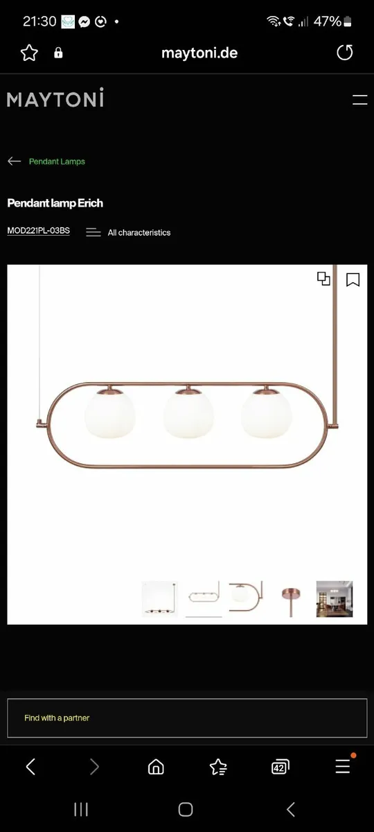 Pendant hanging light