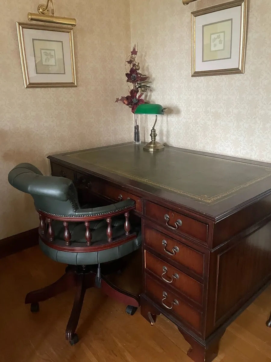 Executive Desk, Chair and Lamp - Image 2