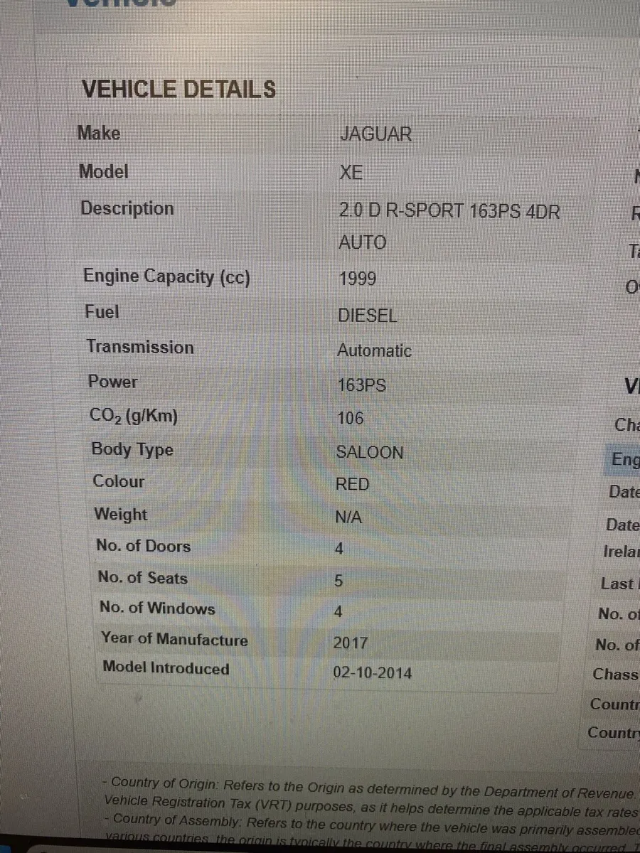 2017 Jaguar XE R-Sport 2.0 Diesel Auto for parts - Image 3