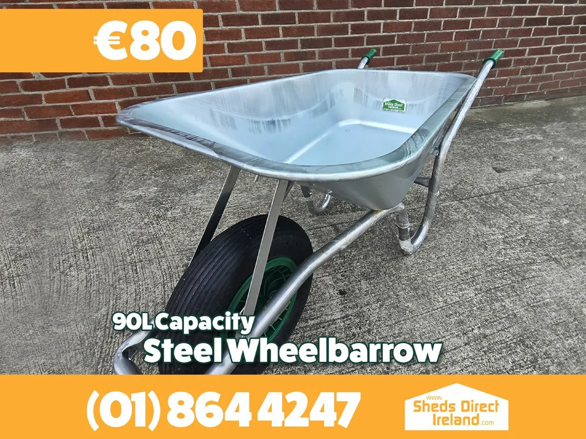 90L Steel Wheelbarrow - Image 1