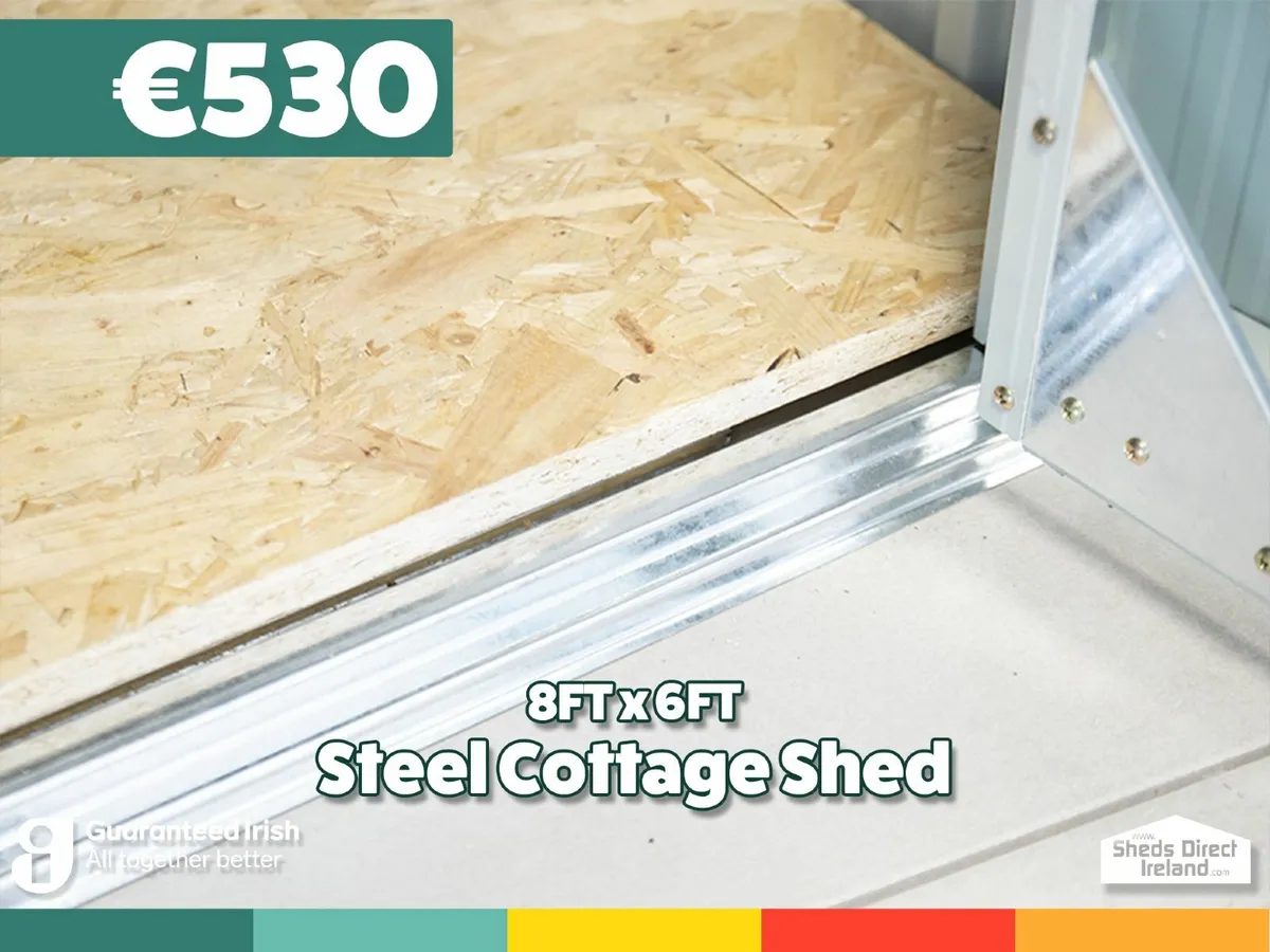 8ft x 6ft Steel Cottage Shed - Image 3