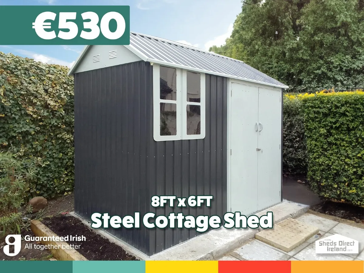 8ft x 6ft Steel Cottage Shed - Image 4