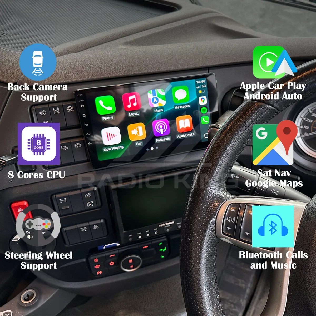 PREMIUM CARPLAY DAF Trucks ANDROID AUTO RADIO - Image 1