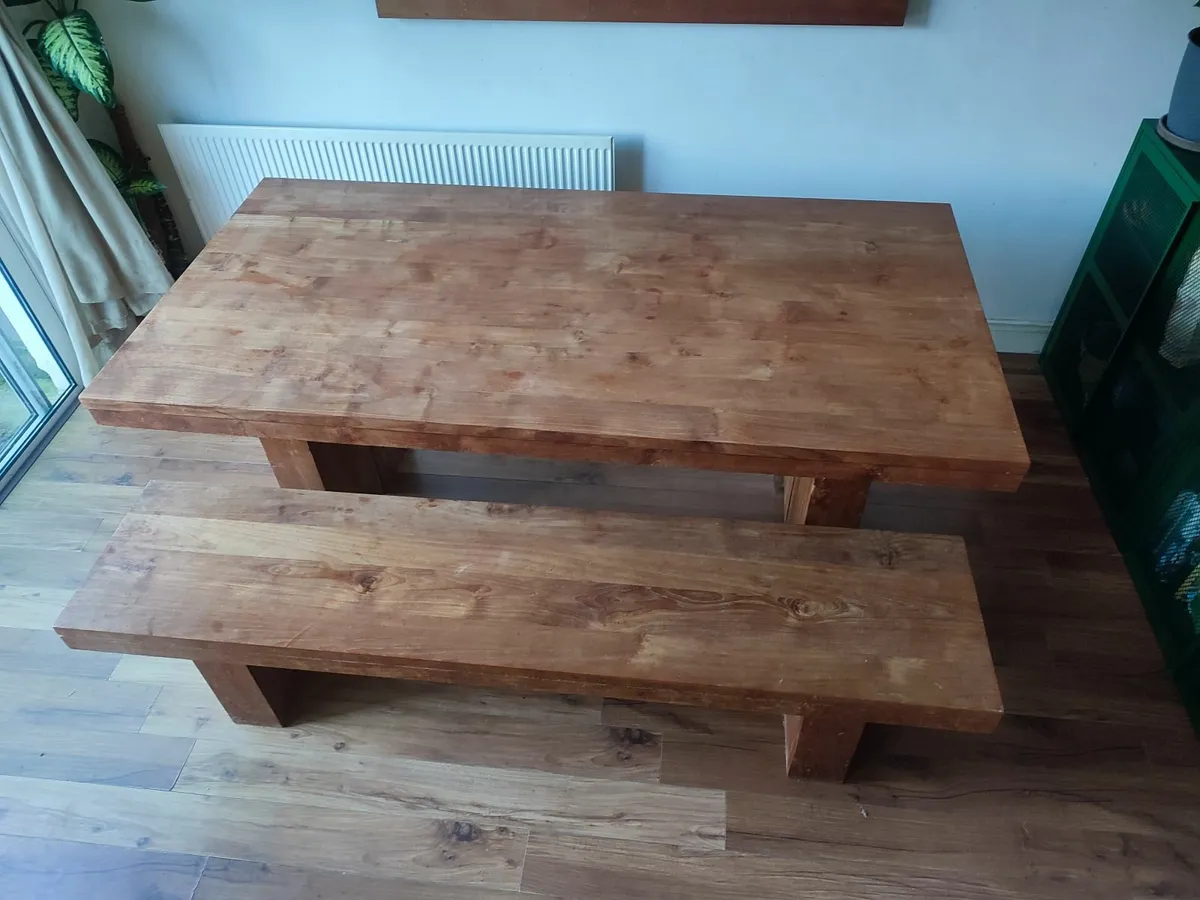 Kitchen table & bench - Image 2