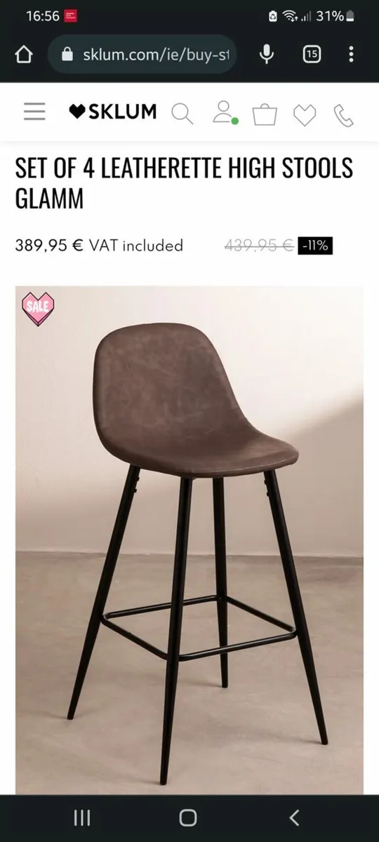 Kitchen counter chairs - Image 3