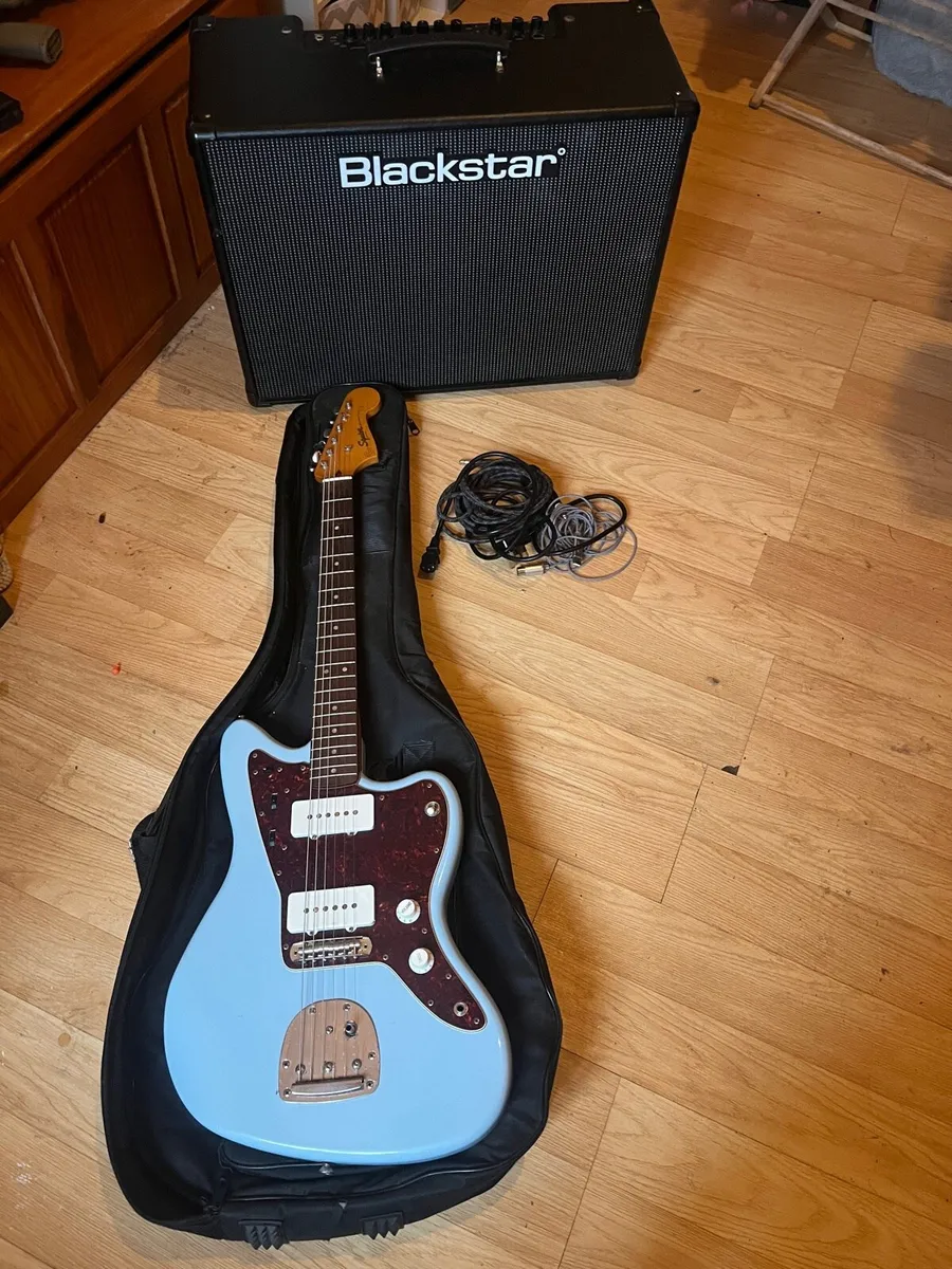 Fender Jazzmaster Guitar and Amplifier - Image 1