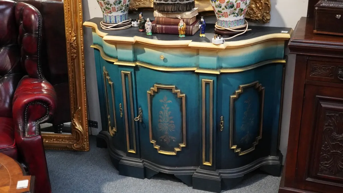 Upcycled Vintage Cabinet - Hand-Painted - Image 2