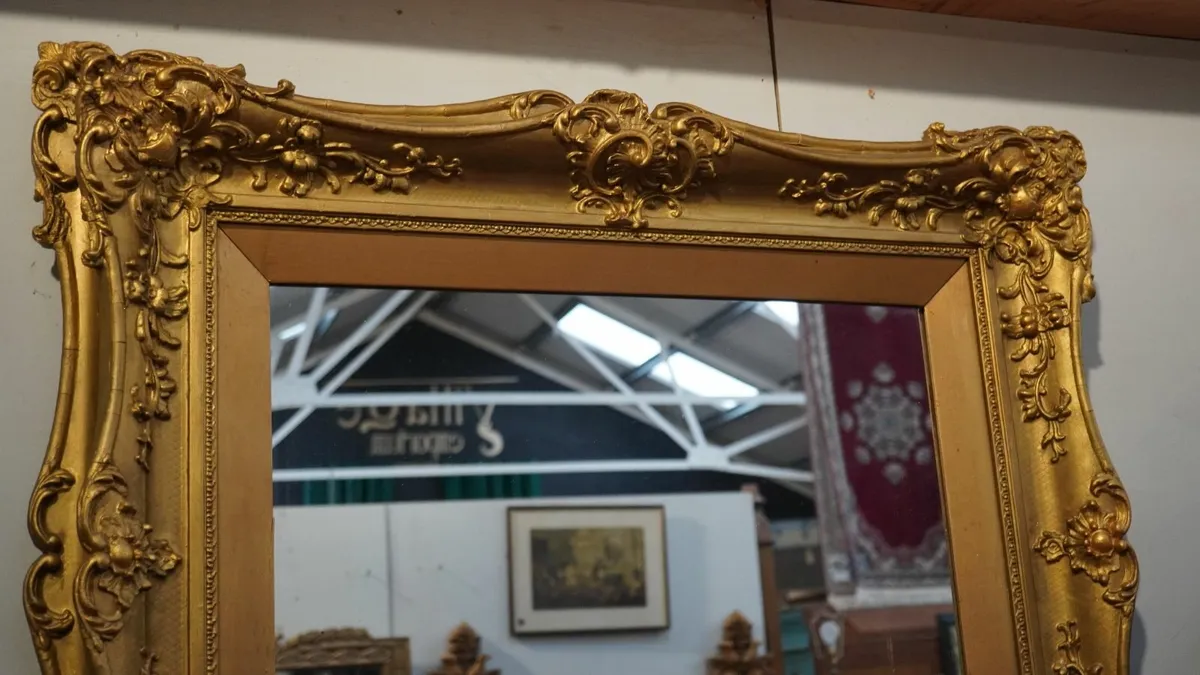 Ornate Gilded Baroque Mirror - Image 3