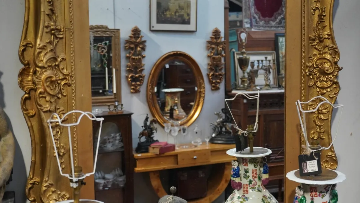 Ornate Gilded Baroque Mirror - Image 4