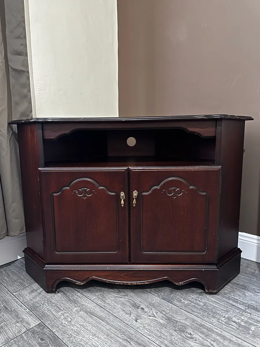 Solid Wood Corner TV Stand - Image 1
