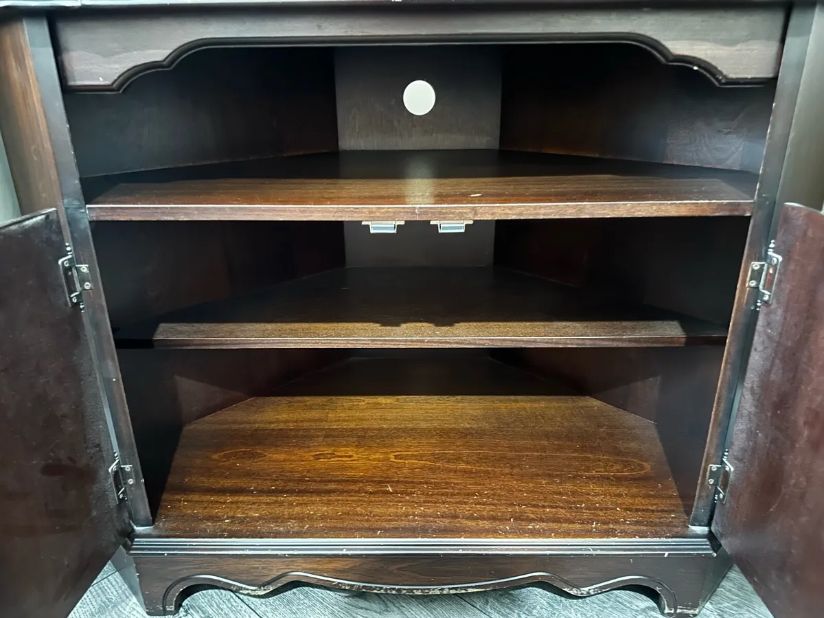 Solid Wood Corner TV Stand - Image 3