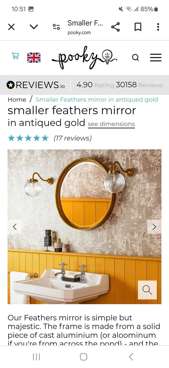 Pooky Feathers Mirror - Image 1