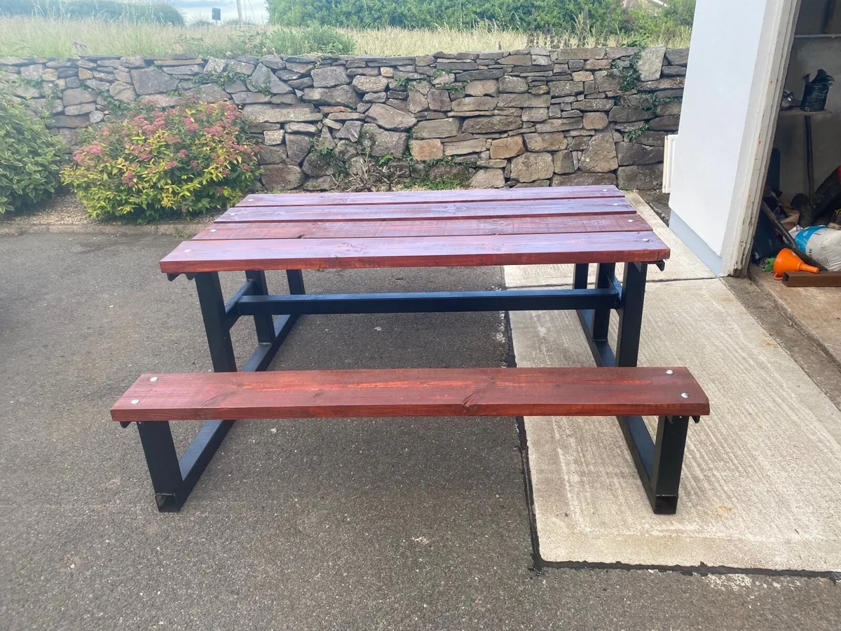 Steel picnic bench - Image 2