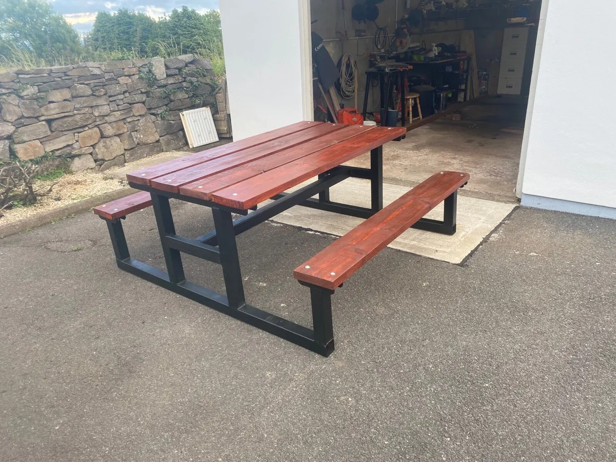 Steel picnic bench - Image 3