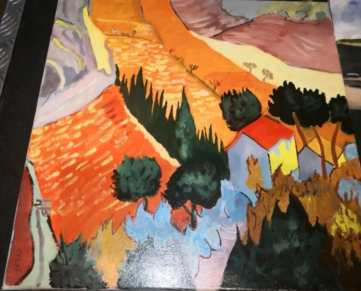 Vibrant oil painting on canvas - Image 1