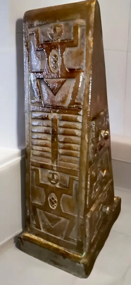 Unique handcarved large pyramid storage box - Image 1