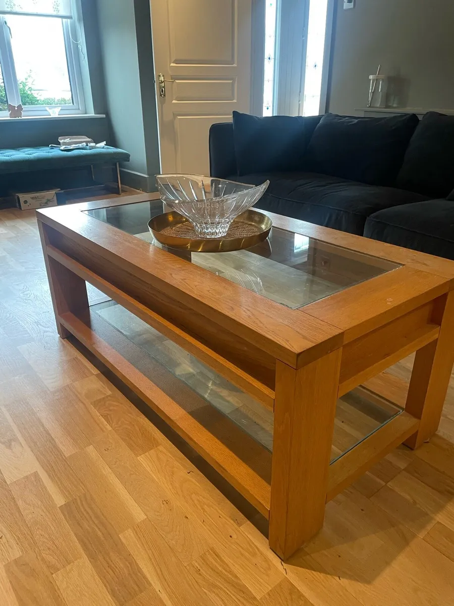 Solid Oak Coffee Table - Image 1