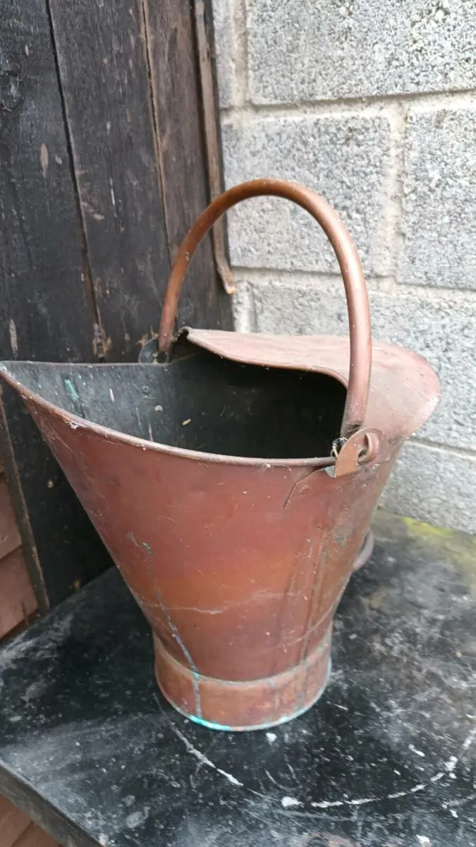 Old Handmade Copper Bucket - Image 4