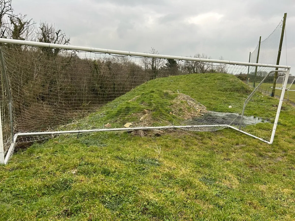 Soccer goalposts full size with nets - Image 1