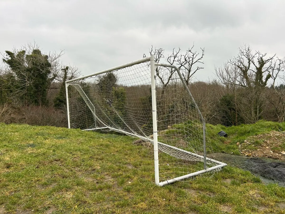 Soccer goalposts full size with nets - Image 2